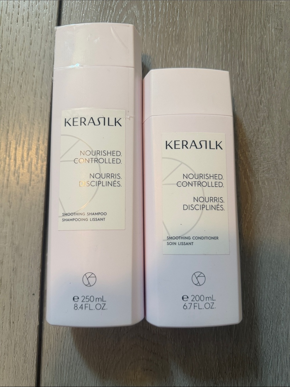 New Kerasilk Nourished & Controlled Smoothing Shampoo & Conditioner Set